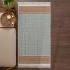 120 x 180 cm Mirror Craft Geometric Harmony Double Sided Decorative Rug - Brown / Cream / Mint