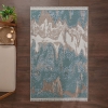 160 x 230 cm Mirror Craft Waves Double Sided Decorative Rug - Blue / Brown / Cream / Green