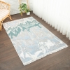 160 x 230 cm Mirror Craft Waves Double Sided Decorative Rug - Blue / Brown / Cream / Green