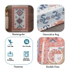 120 x 180 cm Mirror Craft Rhombus Double Sided Decorative Rug - Terracotta / Grey / Navy Blue