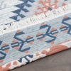 120 x 180 cm Mirror Craft Rhombus Double Sided Decorative Rug - Terracotta / Grey / Navy Blue