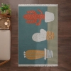 120 x 180 cm Mirror Craft Desert Flora Double Sided Decorative Rug - Green / Yellow / Terracotta