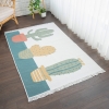 120 x 180 cm Mirror Craft Desert Flora Double Sided Decorative Rug - Green / Yellow / Terracotta