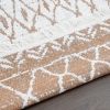 120 x 180 cm Mirror Craft Tribal Double Sided Decorative Rug - Brown / White
