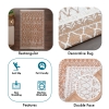 200 x 290 cm Mirror Craft Tribal Double Sided Decorative Rug - Brown / White