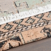 60 x 90 cm Mirror Craft Traditional Tribal Motif Double Sided Decorative Rug - Light Brown / Black / Mint