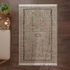 200 x 300 cm Mirror Craft Traditional Tribal Motif Double Sided Decorative Rug - Light Brown / Black / Mint