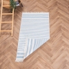 60 x 90 cm Mirror Craft Monochrome Stripes Double Sided Decorative Rug - Blue / White