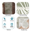 60 x 90 cm Mirror Craft Printed Palm Leaf Double Sided Decorative Rug - Cream / Green