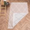 120 x 180 cm Mirror Craft Elegance Diamond Double Sided Decorative Rug - White / Light Brown