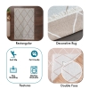 200 x 300 cm Mirror Craft Elegance Diamond Double Sided Decorative Rug - White / Light Brown
