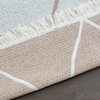 200 x 300 cm Mirror Craft Elegance Diamond Double Sided Decorative Rug - White / Light Brown