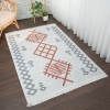 200 x 300 cm Mirror Craft Rustic Double Sided Decorative Rug - Terracotta / Light Grey