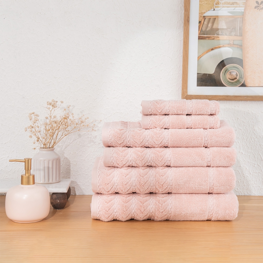 6 Pieces Blush Luxe 600 GSM Luxury ..