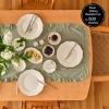 26 Pieces Clover Porcelain 6 Person Breakfast Set - White / Silver