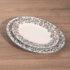 Vintage Porcelain Oval Plate 25 cm - Blue / White
