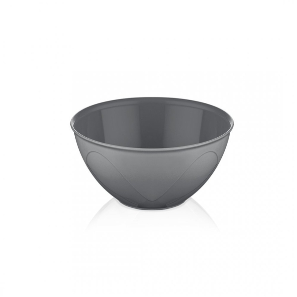 1500 ml Clover Plastic Round Bowl - Grey