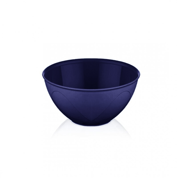 2500 ml Clover Plastic Round Bowl - Navy Blue