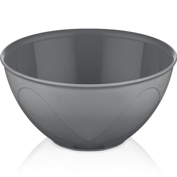 4500 ml Clover Plastic Round Bowl - Grey