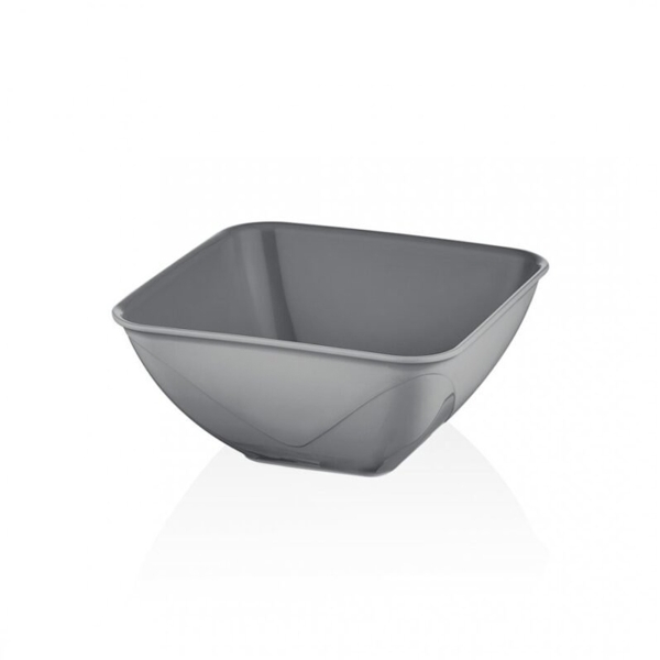 1600 ml Clover Plastic Square Bowl - Grey