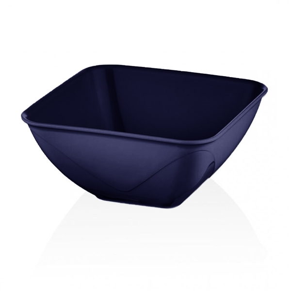 5000 ml Clover Plastic Square Bowl - Navy Blue