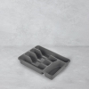 26 x 33.5 x 4.5 cm Cutlery Plastic Tray - Grey