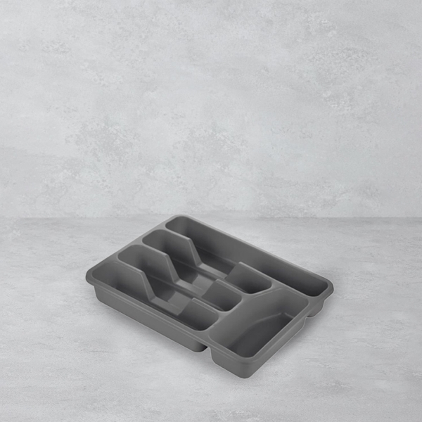 26 x 33.5 x 4.5 cm Cutlery Plastic Tray - Grey