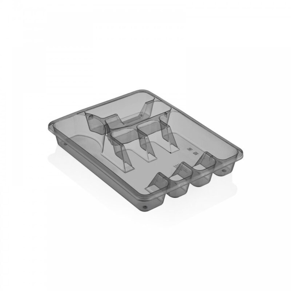 Luxury Large Cutlery Plastic Tray - Grey