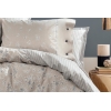 3 Pieces Aveline Ranforce Single Duvet Cover Set 160 x 220 cm - Beige