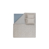 3 Pieces Aveline Ranforce Single Duvet Cover Set 160 x 220 cm - Beige