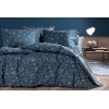 3 Pieces Aveline Ranforce Single Duvet Cover Set 160 x 220 cm - Indigo