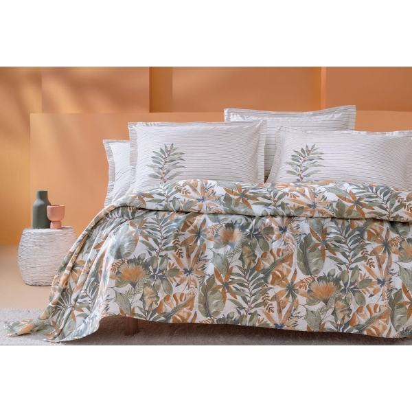 3 Pieces Amy Single Pique Set 160 x 220 cm - Orange