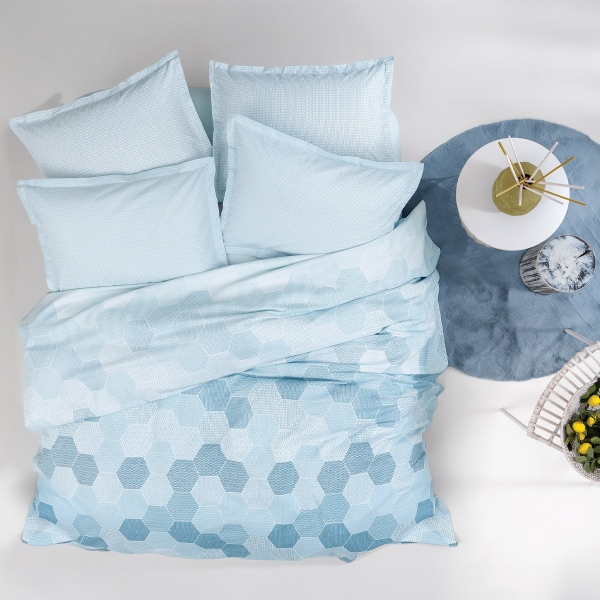 3 Pieces Kenny Ranforce Single Pique Set 160 x 220 cm - Blue
