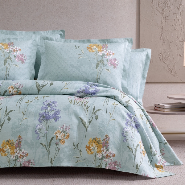 4 Pieces Alyssa Tencel Double Pique Set 200 x 220 cm - Mint