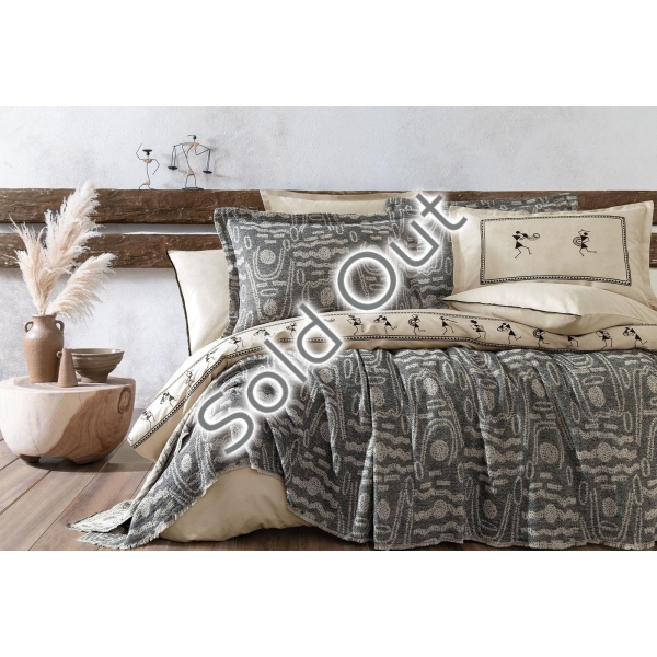9 Pieces Pulido Cotton Double Flawless Set 200 x 220 cm - Anthracite