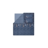 4 Pieces Petal Ranforce Double Duvet Cover Set 200 x 220 cm - Navy Blue