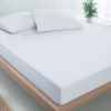 160 x 200 cm Bamboo Liquid Proof Knitting Double Mattress Protector - White