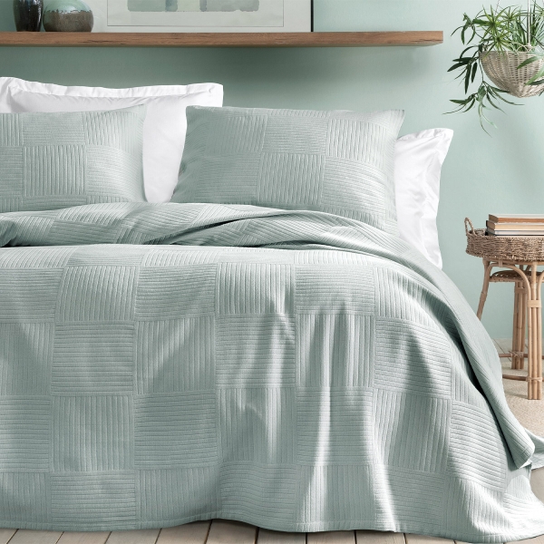 3 Pieces Lukkas Double Bedspread Set 230 x 240 cm - Sage Green