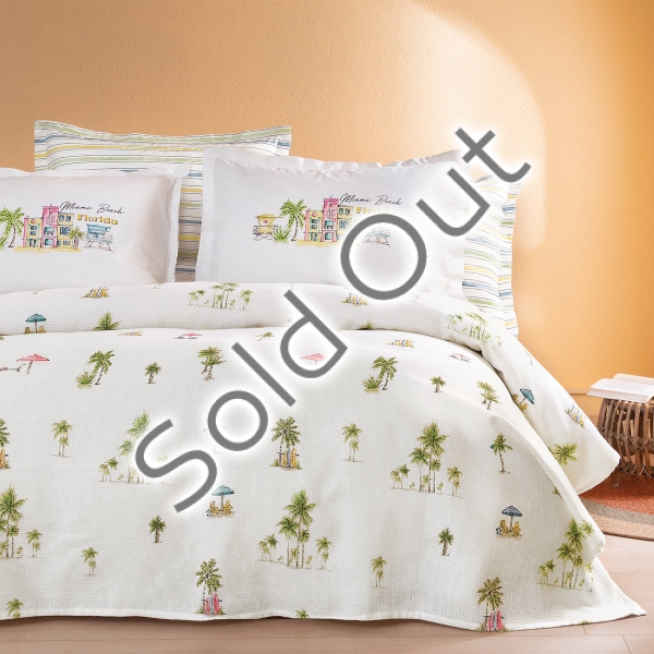 3 Pieces Aria Single Pique Set 160 x 220 cm - Blue