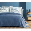 4 Pieces Retro Bamboo Double Pique Set 200 x 220 cm - Indigo