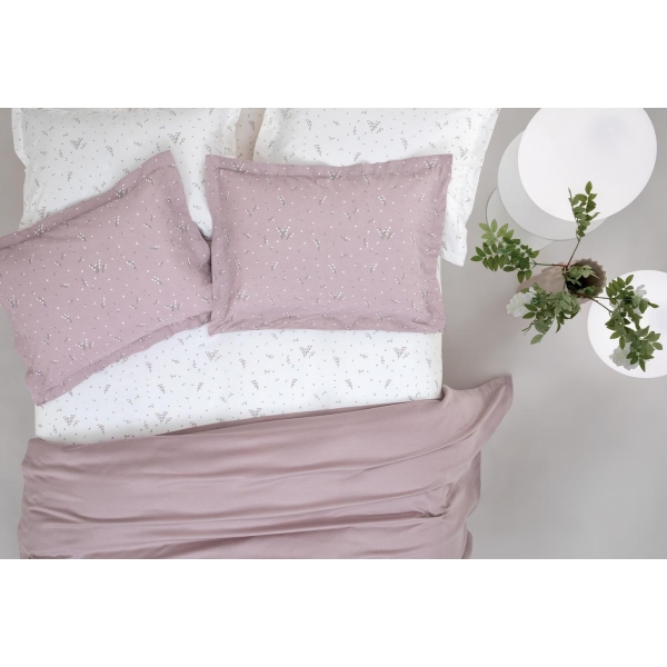 3 Pieces Ramona Single Pique Set 160 x 220 cm - Plum