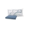 3 Pieces Retro Bamboo Single Pique Set 160 x 220 cm - Indigo