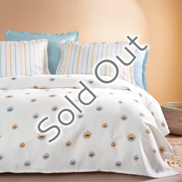 3 Pieces Aldon Single Pique Set 160 x 220 cm - Orange