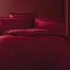 4 Pieces Dora Cotton Satin King Size Duvet Cover Set 240 x 220 cm - Red