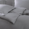 4 Pieces Dora Cotton Satin Double Duvet Cover Set 200 x 220 cm - Grey