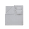 4 Pieces Dora Cotton Satin Double Duvet Cover Set 200 x 220 cm - Grey