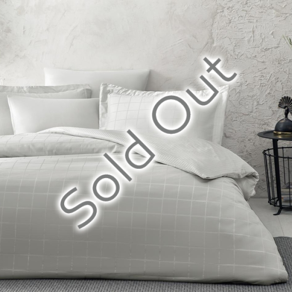 6 Pieces Destra Cotton King Size Duvet Cover Set 240 x 220 cm - Grey