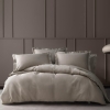 4 Pieces Dora Cotton Satin Double Duvet Cover Set 200 x 220 cm - Beige