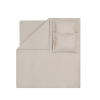 4 Pieces Dora Cotton Satin Double Duvet Cover Set 200 x 220 cm - Beige