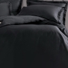 4 Pieces Dora Cotton Satin King Size Duvet Cover Set 240 x 220 cm - Black